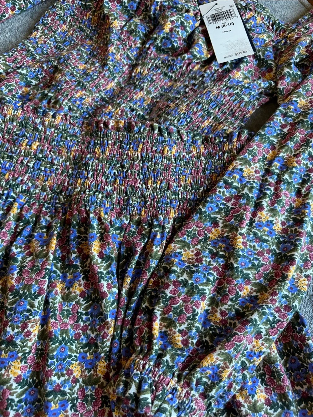 Polo by Ralph Lauren Multicolor Floral Smocked Matching Set